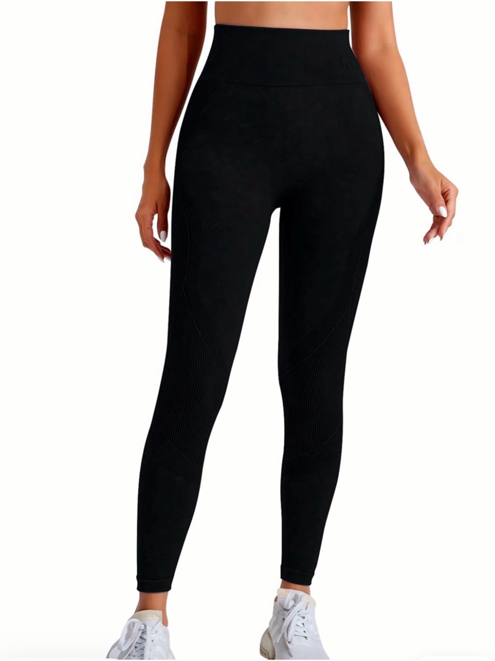 High-Waisted Black Seamless Leggings